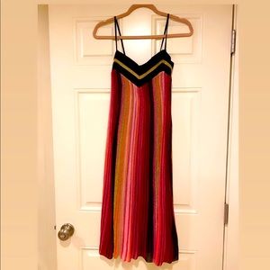 Mango sparkle pleated party dress S